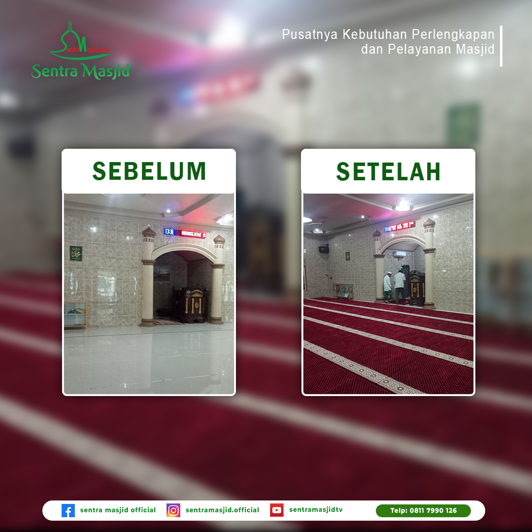 Blog Sentra Masjid PEMASANGAN KARPET MASJID ISTIQOMAH LAMPUNG UTARA