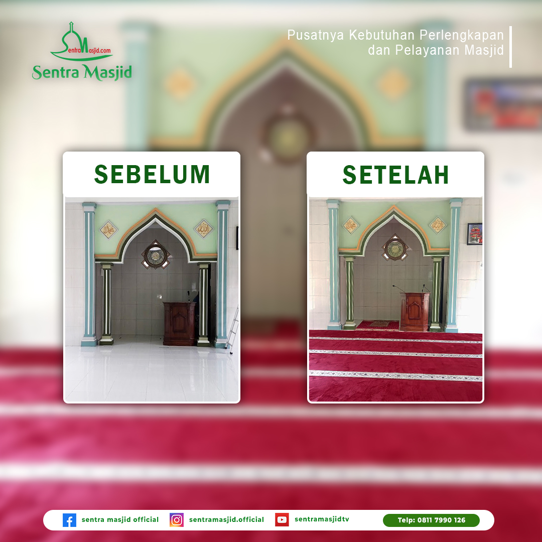 Blog Sentra Masjid PEMASANGAN KARPET MASJID AL-MANSYUR GADING REJO