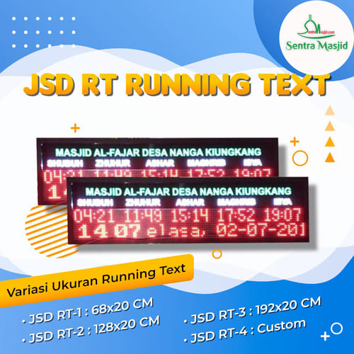 Jam Shalat Digital Running Text